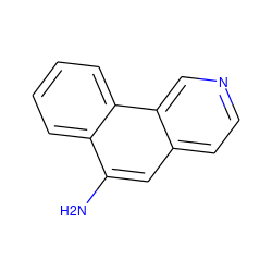 Nc1cc2ccncc2c2ccccc12 ZINC000001754899