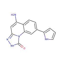 Nc1cc2n[nH]c(=O)n2c2cc(-c3ccc[nH]3)ccc12 ZINC000038600844