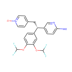 Nc1ccc([C@@H](Cc2cc[n+]([O-])cc2)c2ccc(OC(F)F)c(OC(F)F)c2)cn1 ZINC000013487918