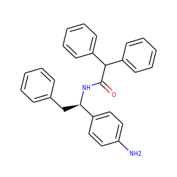 Nc1ccc([C@@H](Cc2ccccc2)NC(=O)C(c2ccccc2)c2ccccc2)cc1 ZINC000000605625