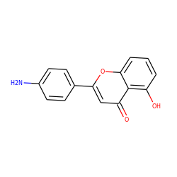 Nc1ccc(-c2cc(=O)c3c(O)cccc3o2)cc1 ZINC000101680038