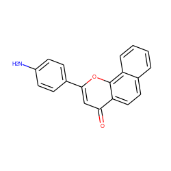 Nc1ccc(-c2cc(=O)c3ccc4ccccc4c3o2)cc1 ZINC000013608146