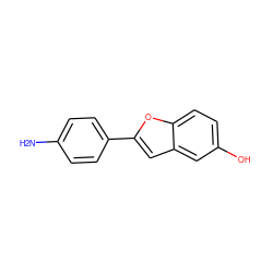 Nc1ccc(-c2cc3cc(O)ccc3o2)cc1 ZINC000013686340