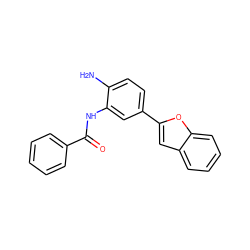 Nc1ccc(-c2cc3ccccc3o2)cc1NC(=O)c1ccccc1 ZINC000049114020