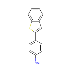 Nc1ccc(-c2cc3ccccc3s2)cc1 ZINC000006757499