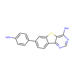 Nc1ccc(-c2ccc3c(c2)sc2c(N)ncnc23)cc1 ZINC000147713098