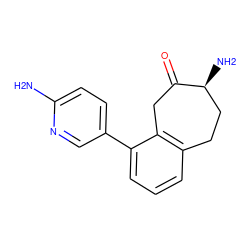 Nc1ccc(-c2cccc3c2CC(=O)[C@@H](N)CC3)cn1 ZINC000473081272