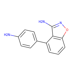 Nc1ccc(-c2cccc3onc(N)c23)cc1 ZINC000014975330