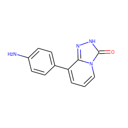 Nc1ccc(-c2cccn3c(=O)[nH]nc23)cc1 ZINC000063539294