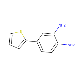 Nc1ccc(-c2cccs2)cc1N ZINC000040977399