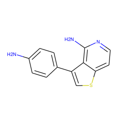 Nc1ccc(-c2csc3ccnc(N)c23)cc1 ZINC000028703804