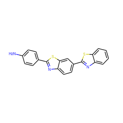 Nc1ccc(-c2nc3ccc(-c4nc5ccccc5s4)cc3s2)cc1 ZINC000028713965