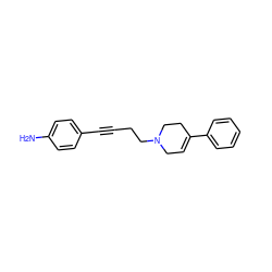 Nc1ccc(C#CCCN2CC=C(c3ccccc3)CC2)cc1 ZINC000001533849