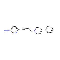 Nc1ccc(C#CCCN2CC=C(c3ccccc3)CC2)nc1 ZINC000001533848