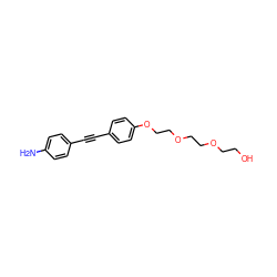 Nc1ccc(C#Cc2ccc(OCCOCCOCCO)cc2)cc1 ZINC000028644637