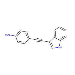 Nc1ccc(C#Cc2n[nH]c3ccccc23)cc1 ZINC000066263421