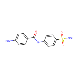 Nc1ccc(C(=O)Nc2ccc(S(N)(=O)=O)cc2)cc1 ZINC000019431775