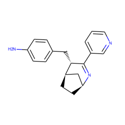 Nc1ccc(C[C@@H]2C(c3cccnc3)=N[C@H]3CC[C@@H]2C3)cc1 ZINC000096938715