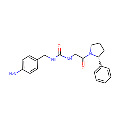 Nc1ccc(CNC(=O)NCC(=O)N2CCC[C@@H]2c2ccccc2)cc1 ZINC000584905531