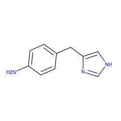 Nc1ccc(Cc2c[nH]cn2)cc1 ZINC000014979074