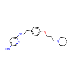 Nc1ccc(NCCc2ccc(OCCCN3CCCCC3)cc2)nc1 ZINC000138940131