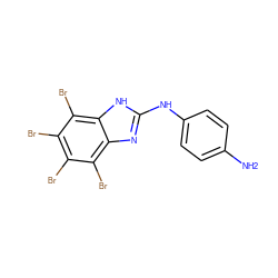 Nc1ccc(Nc2nc3c(Br)c(Br)c(Br)c(Br)c3[nH]2)cc1 ZINC000117199177