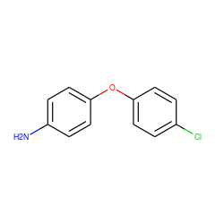 Nc1ccc(Oc2ccc(Cl)cc2)cc1 ZINC000000014479