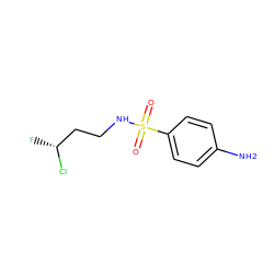 Nc1ccc(S(=O)(=O)NCC[C@@H](F)Cl)cc1 ZINC000095592608