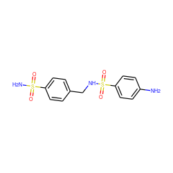 Nc1ccc(S(=O)(=O)NCc2ccc(S(N)(=O)=O)cc2)cc1 ZINC000006392199