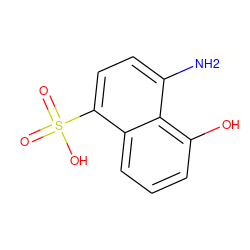 Nc1ccc(S(=O)(=O)O)c2cccc(O)c12 ZINC000001683638