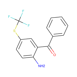 Nc1ccc(SC(F)(F)F)cc1C(=O)c1ccccc1 ZINC000000244997