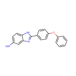 Nc1ccc2[nH]c(-c3ccc(Oc4ccccc4)cc3)nc2c1 ZINC000013612044