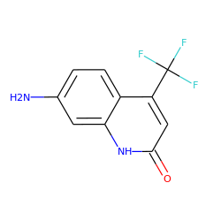 Nc1ccc2c(C(F)(F)F)cc(=O)[nH]c2c1 ZINC000008672793