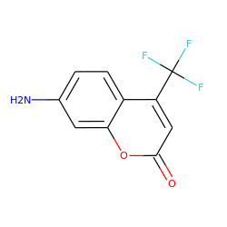 Nc1ccc2c(C(F)(F)F)cc(=O)oc2c1 ZINC000000056592