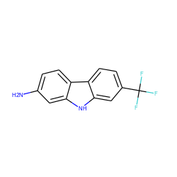 Nc1ccc2c(c1)[nH]c1cc(C(F)(F)F)ccc12 ZINC000090599949