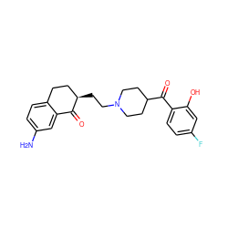 Nc1ccc2c(c1)C(=O)[C@H](CCN1CCC(C(=O)c3ccc(F)cc3O)CC1)CC2 ZINC000103231770