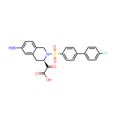 Nc1ccc2c(c1)C[C@H](C(=O)C(=O)O)N(S(=O)(=O)c1ccc(-c3ccc(F)cc3)cc1)C2 ZINC000013797842