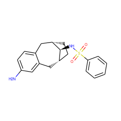 Nc1ccc2c(c1)C[C@H]1CC[C@@H](C2)[C@H]1NS(=O)(=O)c1ccccc1 ZINC000028345433