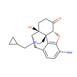 Nc1ccc2c3c1O[C@H]1C(=O)CC[C@@]4(O)[C@@H](C2)N(CC2CC2)CC[C@]314 ZINC000013490126