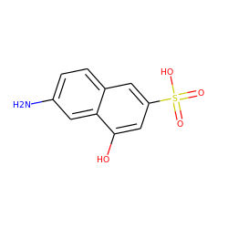 Nc1ccc2cc(S(=O)(=O)O)cc(O)c2c1 ZINC000001648146