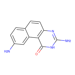 Nc1ccc2ccc3nc(N)[nH]c(=O)c3c2c1 ZINC000013832417