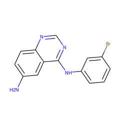 Nc1ccc2ncnc(Nc3cccc(Br)c3)c2c1 ZINC000003815034