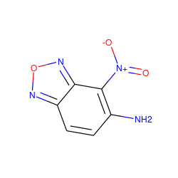 Nc1ccc2nonc2c1[N+](=O)[O-] ZINC000004016552