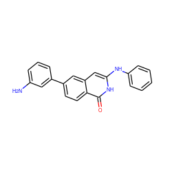 Nc1cccc(-c2ccc3c(=O)[nH]c(Nc4ccccc4)cc3c2)c1 ZINC000096018393