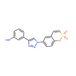 Nc1cccc(-c2cn(-c3ccc4c(c3)C=CS(=O)(=O)O4)nn2)c1 ZINC000103241890