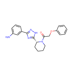 Nc1cccc(-c2n[nH]c([C@H]3CCCCN3C(=O)COc3ccccc3)n2)c1 ZINC000143807615