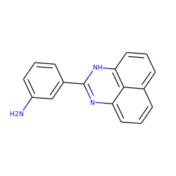 Nc1cccc(-c2nc3cccc4cccc([nH]2)c43)c1 ZINC000000051935