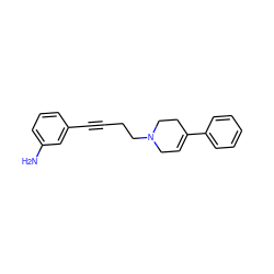 Nc1cccc(C#CCCN2CC=C(c3ccccc3)CC2)c1 ZINC000013757298