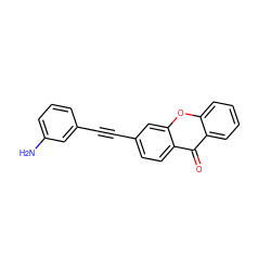 Nc1cccc(C#Cc2ccc3c(=O)c4ccccc4oc3c2)c1 ZINC000036388935