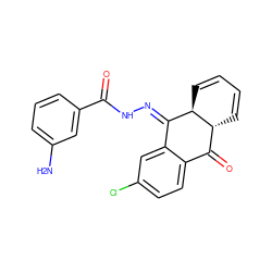 Nc1cccc(C(=O)N/N=C2\c3cc(Cl)ccc3C(=O)[C@H]3C=CC=C[C@H]23)c1 ZINC000103194035